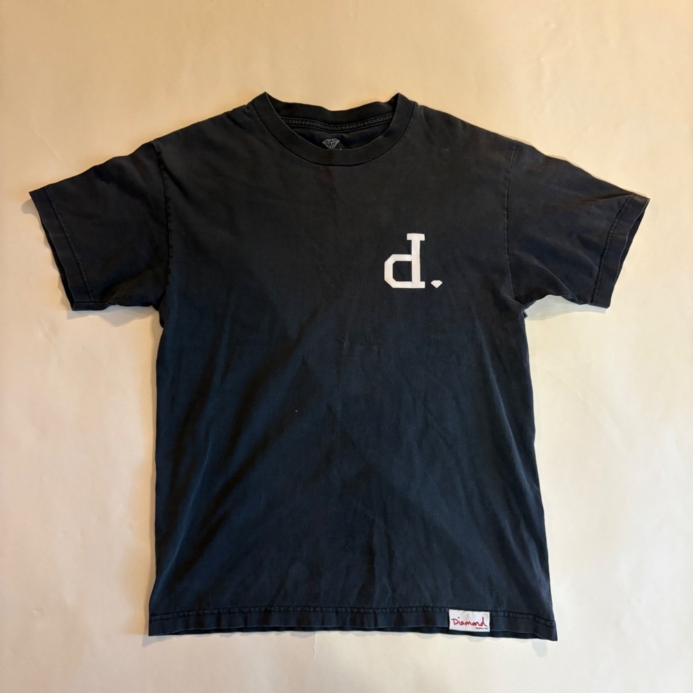 Diamond Supply Co Mens Black Graphic T-Shirt Size M Short Sleeve Skate Tee